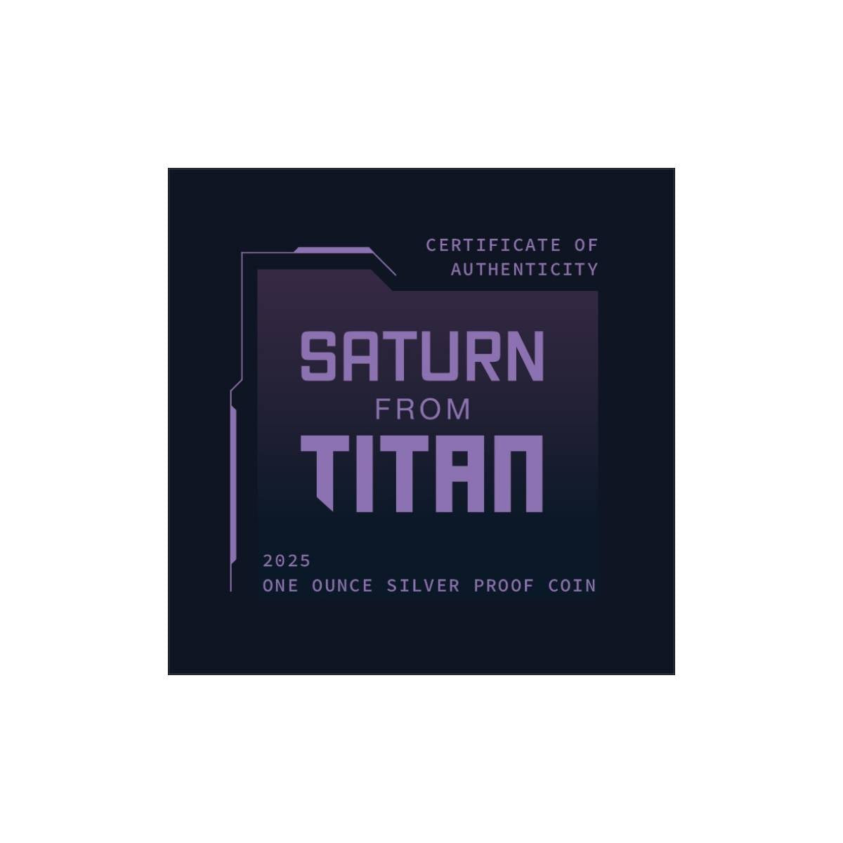 Saturn from Titan 2025 $1 1oz Silver Proof Coin