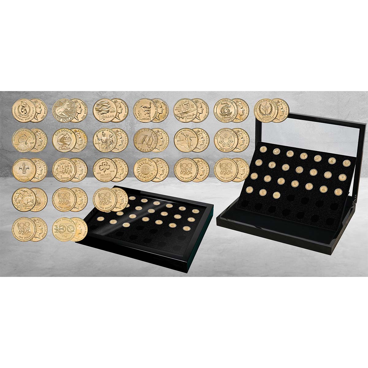 Australia 1986-2020 $1 Commemorative Uncirculated 24-Coin Collection