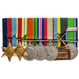 Second World War Medal Group of Seven (POW Private LJ Clare, 2/12 Australian Infantry Battalion)