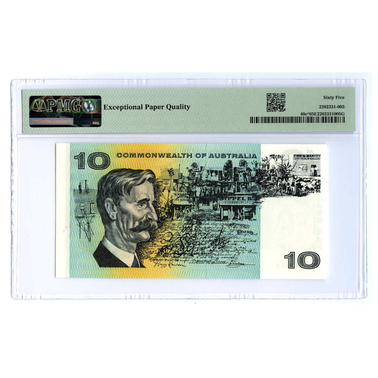 Australia 1968 $10 R303S Phillips/Randall Star Note PMG65 (Gem Uncirculated)