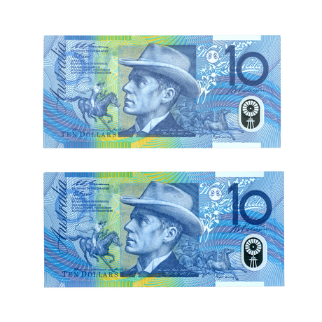 Australia 1993 $10 R316 Fraser/Evans Offset Print Error Uncirculated Banknote Consecutive Pair