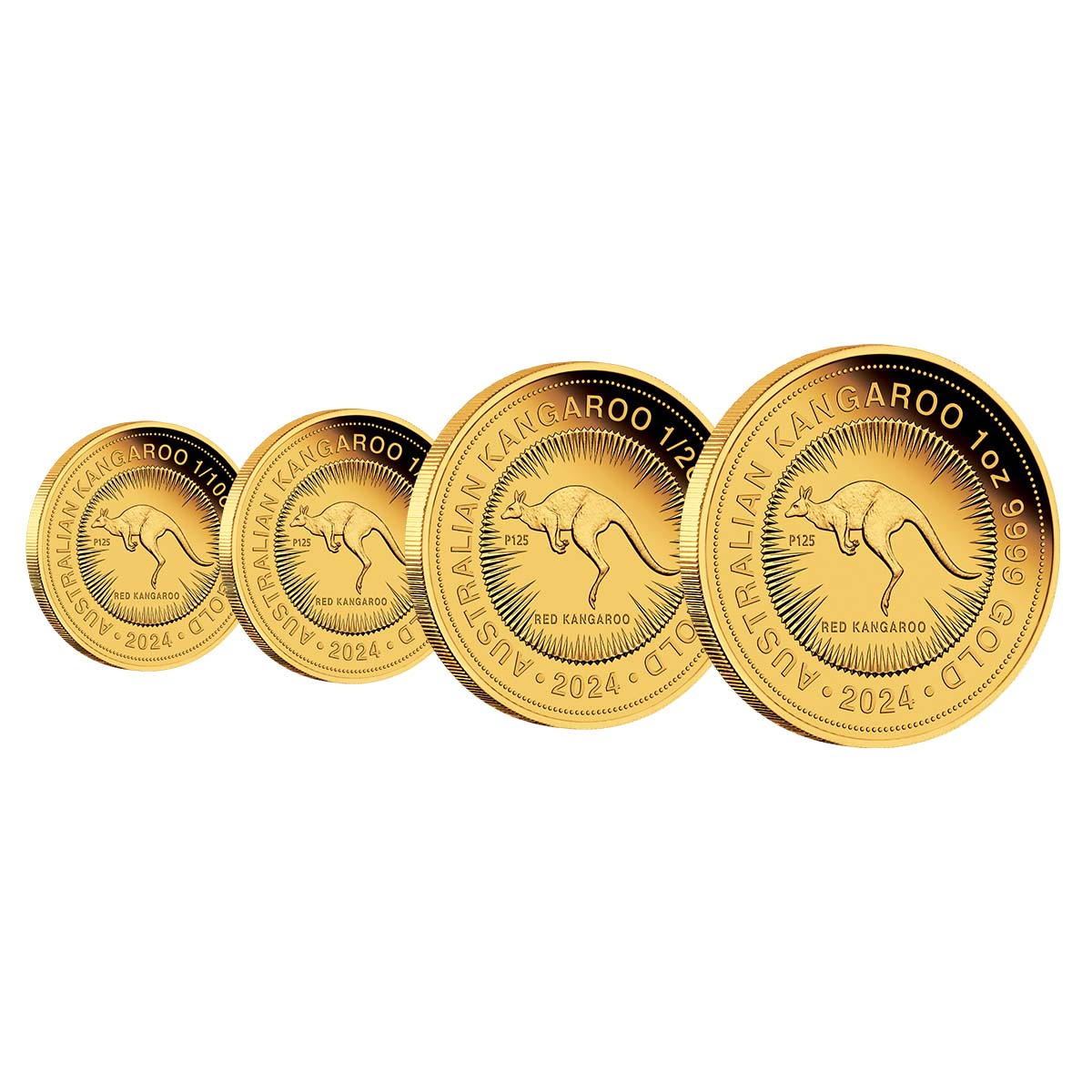 Australian Kangaroo 2024 Red Kangaroo Gold Proof Four-Coin Set