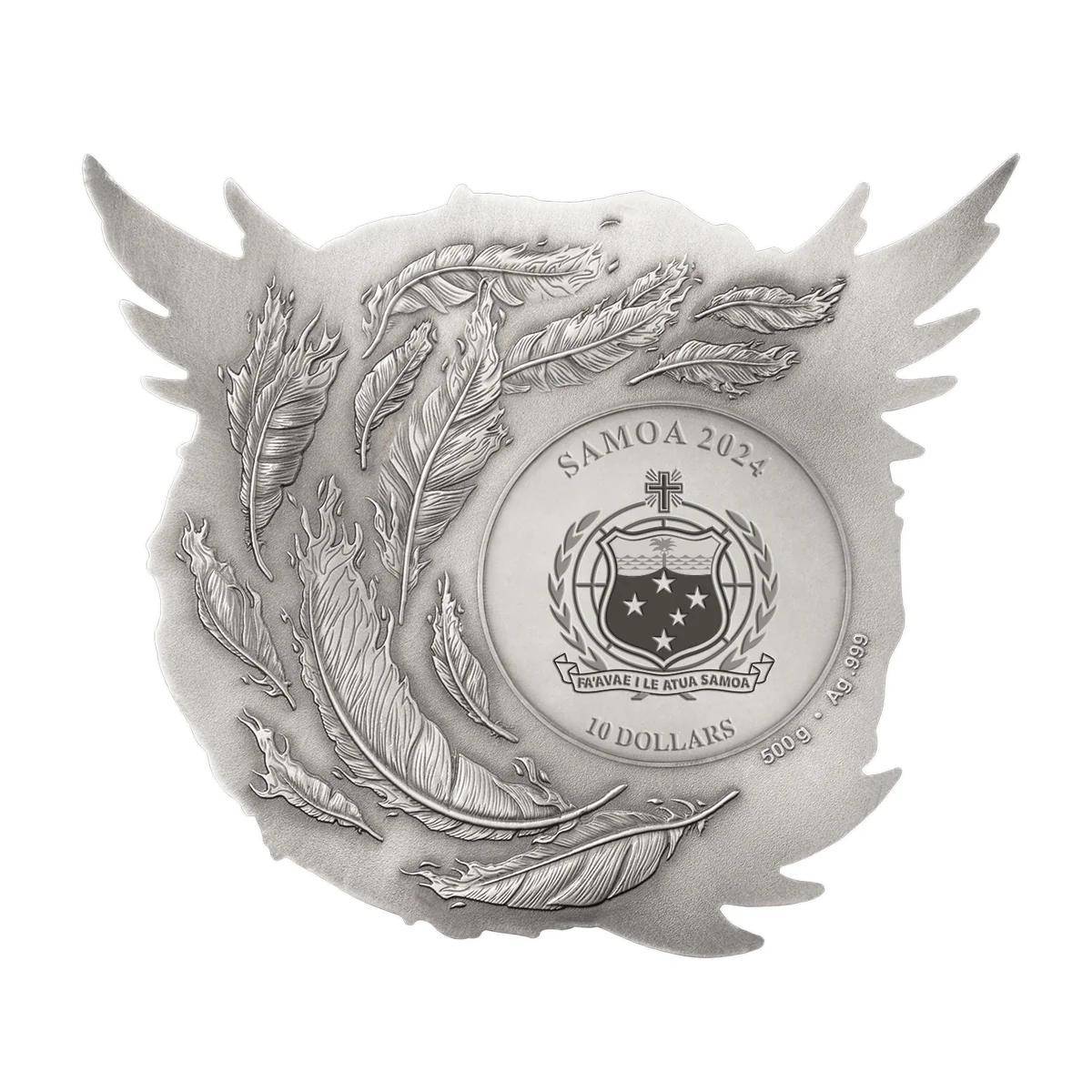 Phoenix Ascendant 2024 $10 Half Kilo Silver Antique Coin