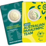 Australian Paralympic Team 2024 $1 Coloured Al-Br Uncirculated Coin