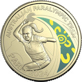 Australian Paralympic Team 2024 $1 Coloured Al-Br Uncirculated Coin