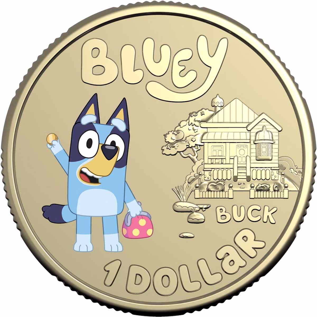 Australian Bluey Dollarbucks 2024 $1 Al-Br Coloured Uncirculated Three Coin Set