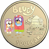 Australian Bluey Dollarbucks 2024 $1 Al-Br Coloured Uncirculated Three Coin Set