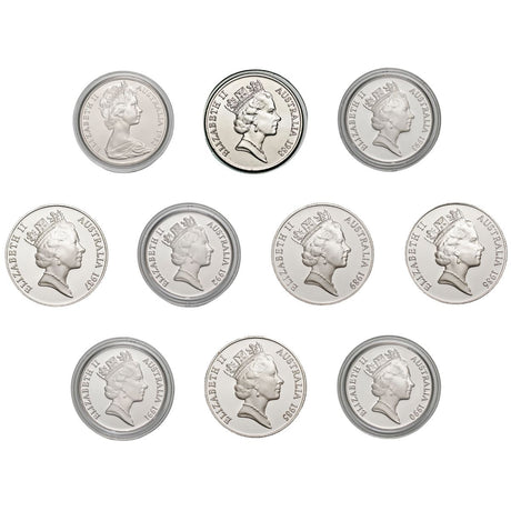 Australia 1982-1993 $10 Silver Uncirculated Coin Collection