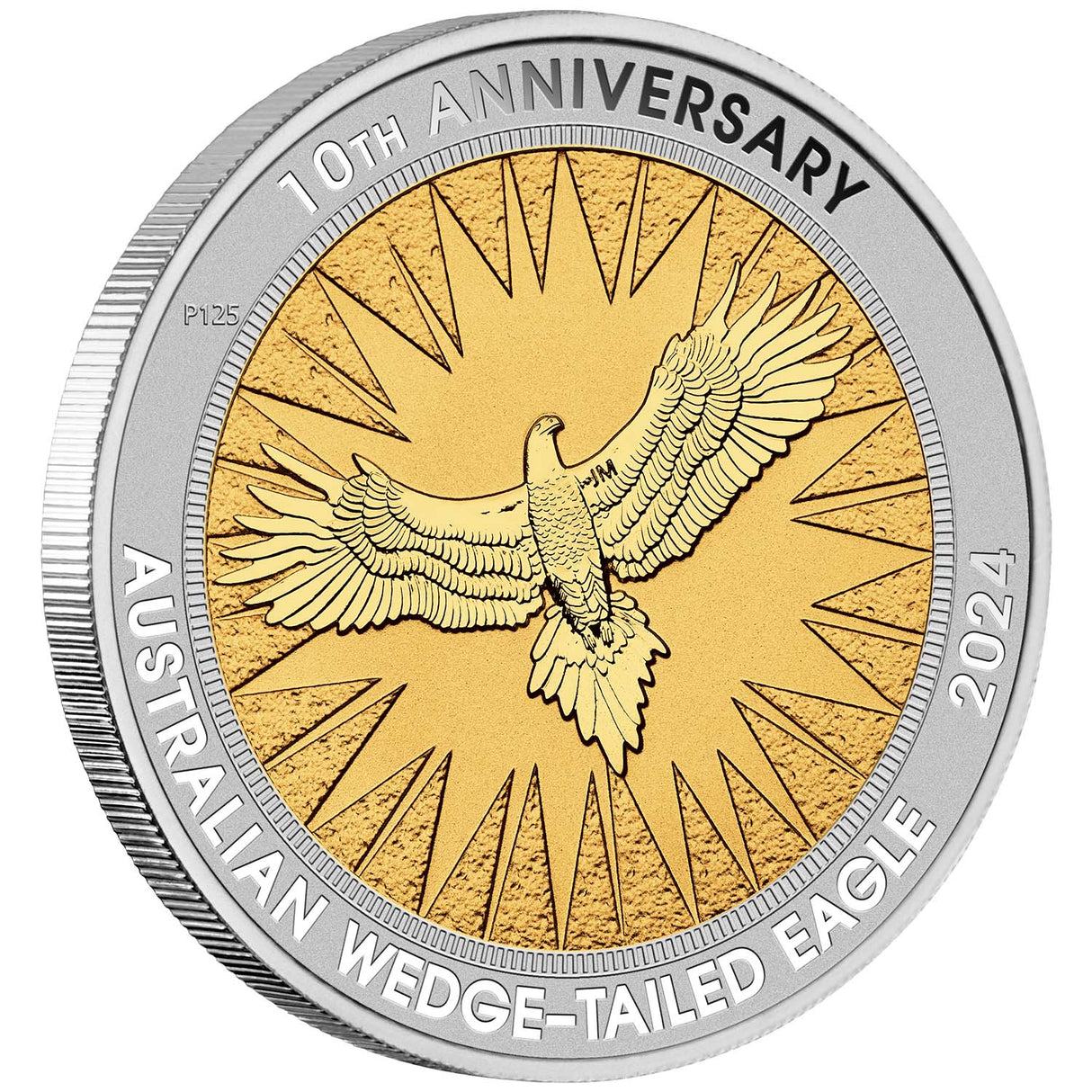 Australia Wedge-Tailed Eagle 10th Anniversary 2024 $150 1½oz Gold & Platinum Bimetal Proof Coin