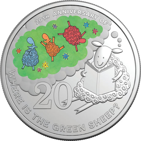 Australia Where is the Green Sheep 20th Anniversary 2024 20c Colour Cupro-Nickel Uncirculated Coin