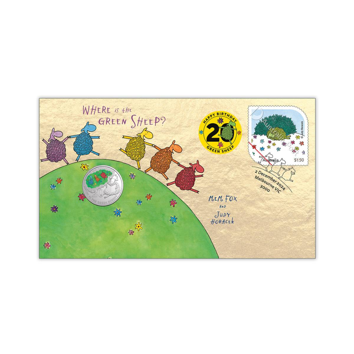 Where is the Green Sheep 20th Anniversary 2024 20c Stamp & Coin Cover