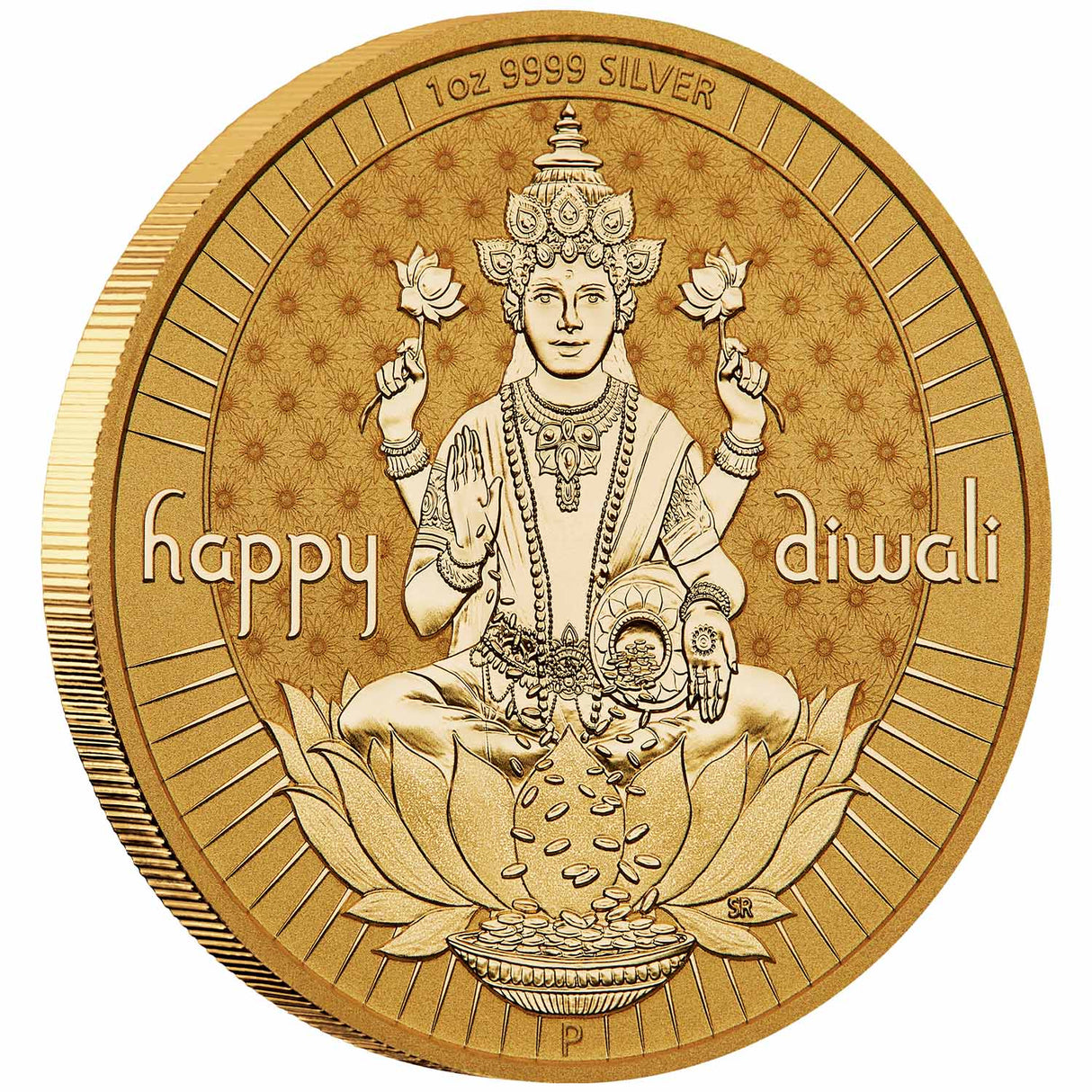 Diwali 2024 Gold-plated 1oz Silver Medallion