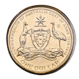 Australia Coat of Arms Centenary 2008 $1 C Mintmark Uncirculated Coin