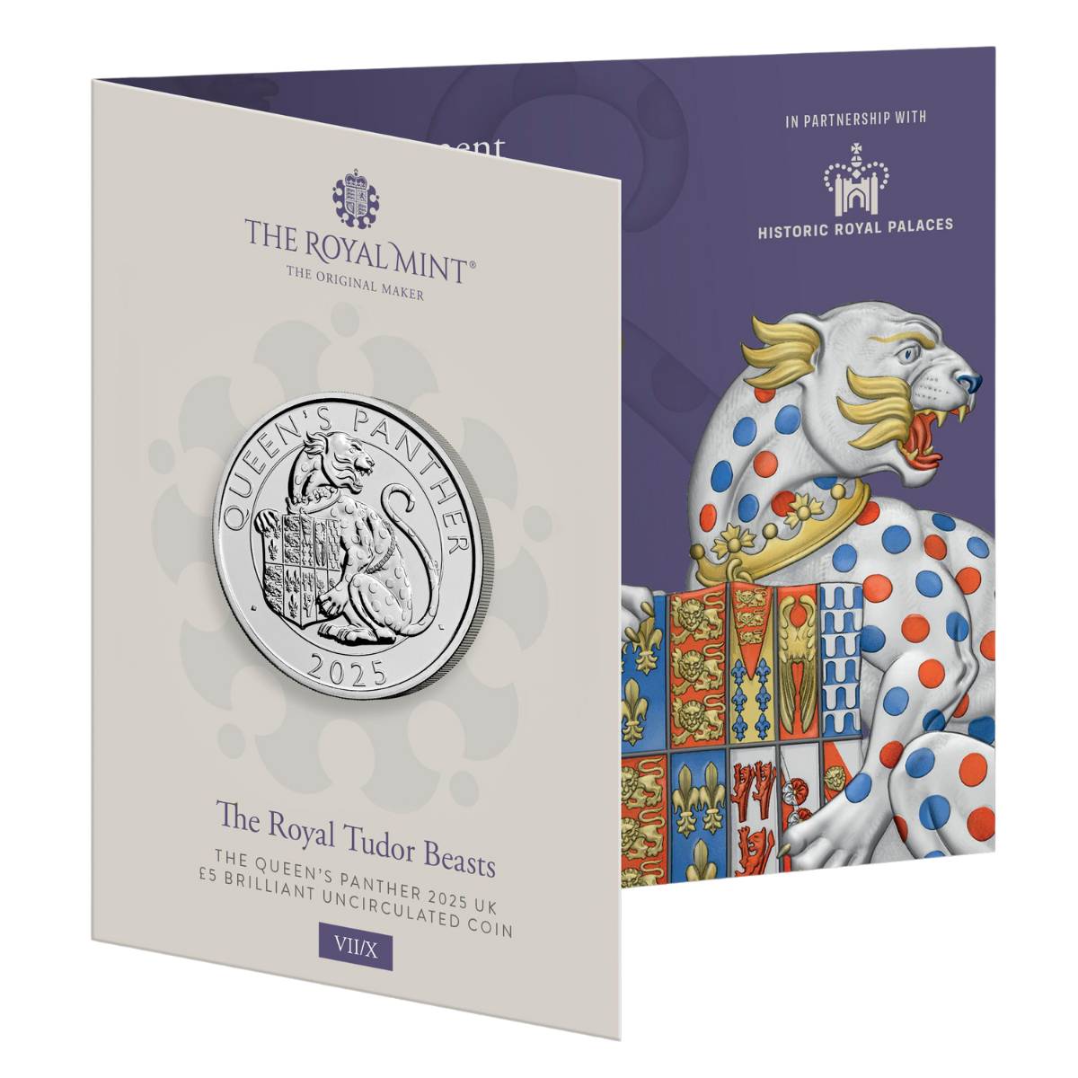 The Royal Tudor Beasts The Queen's Panther 2025 UK £5 Brilliant Uncirculated Coin