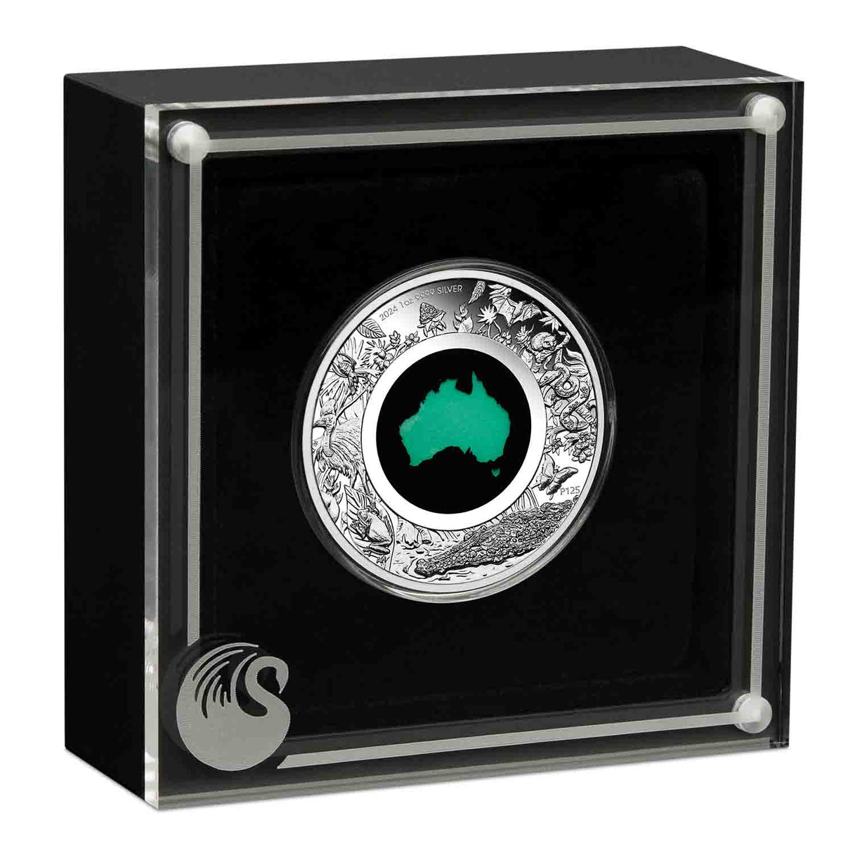 Australia Great Southern Land 2024 $1 Chrysoprase 1oz Silver Proof Coin