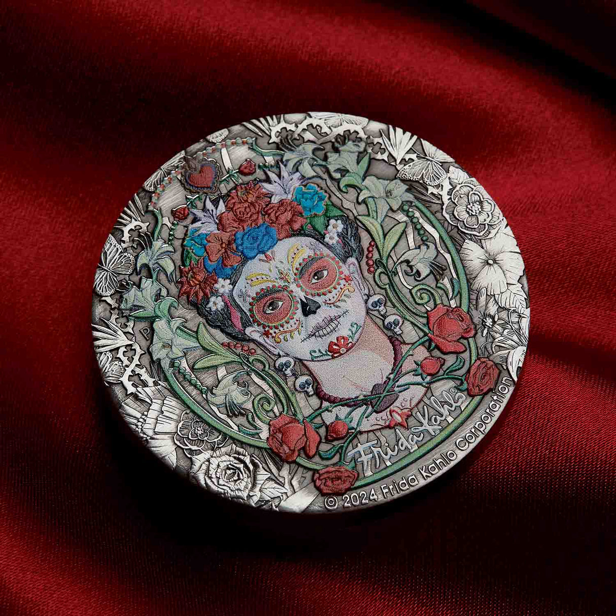 2024 $2 Frida Kahlo 2oz Silver Antique Coin