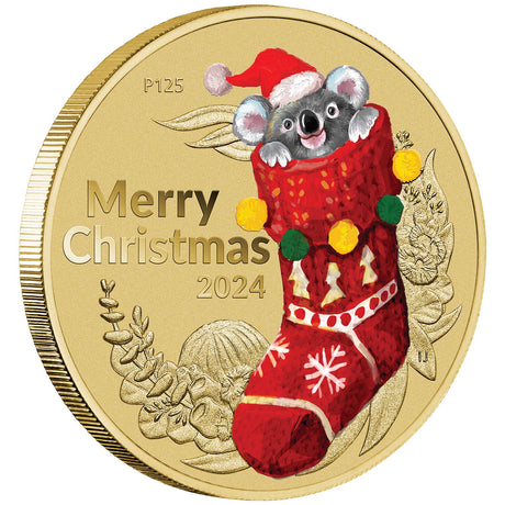 Australia Merry Christmas 2024 $1 Stamp & Coin Cover