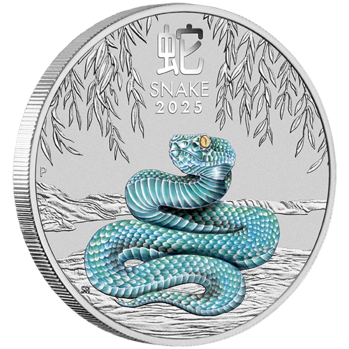 ANDA Sydney Money Expo 2025 25c Year of the Snake Silver Coloured 1/4oz Silver Brilliant Uncirculated Coin