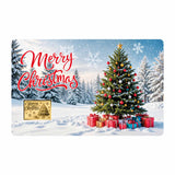 Christmas 3000Fr 1/1000oz Gold Christmas Tree Coin in Card