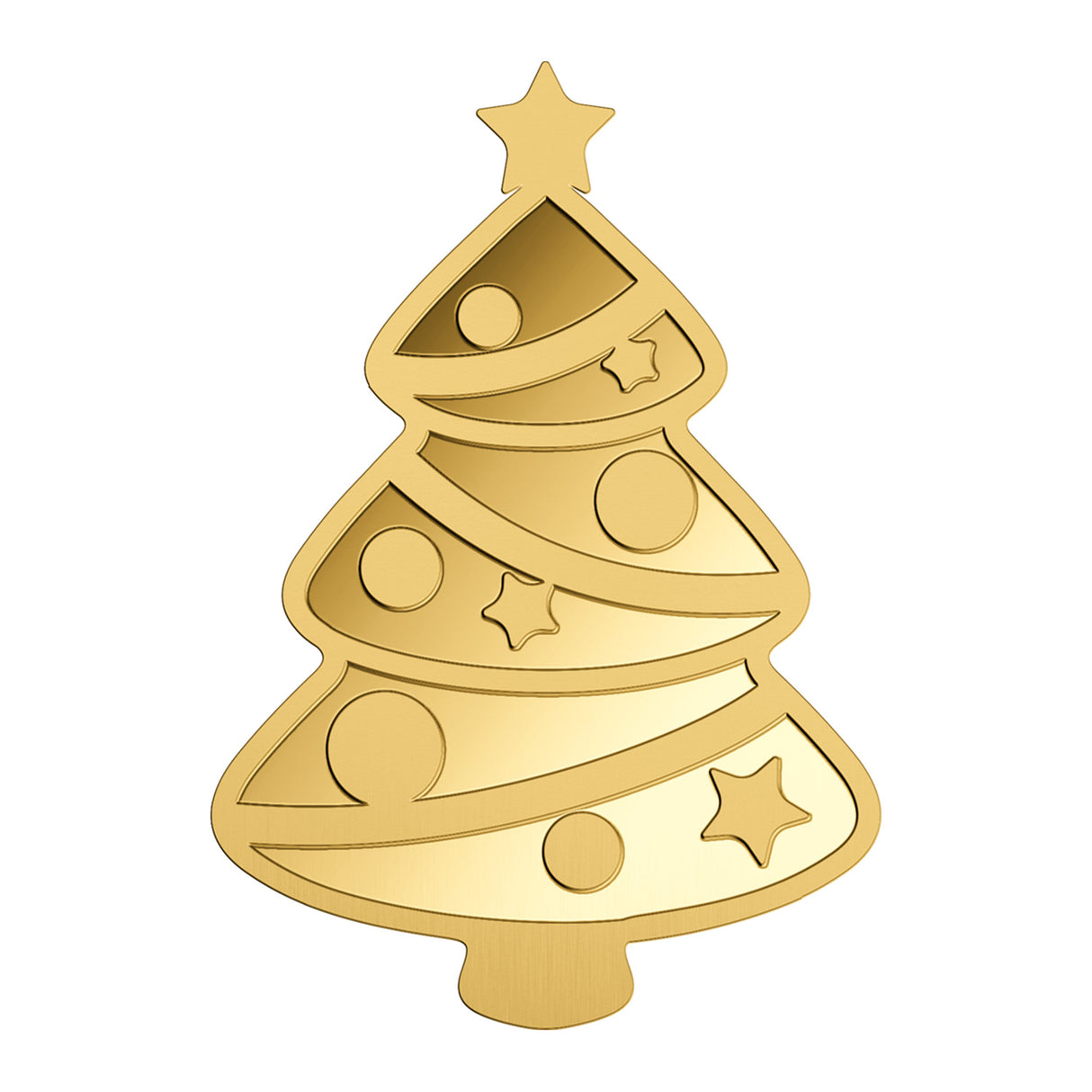 Christmas Tree Shaped 3000Fr 1/1000oz Gold Coin