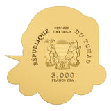 Santa Claus Shaped 3000Fr 1/1000oz Gold Coin