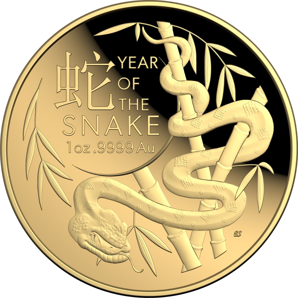 Australia Lunar Year of the Snake 2025 $100 Domed 1oz Gold Proof Coin