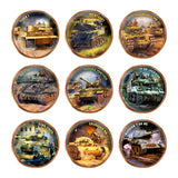 Second World War Tanks 9-Coin Enamel Penny Collection