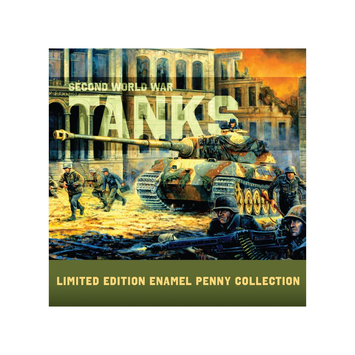 Second World War Tanks 9-Coin Enamel Penny Collection