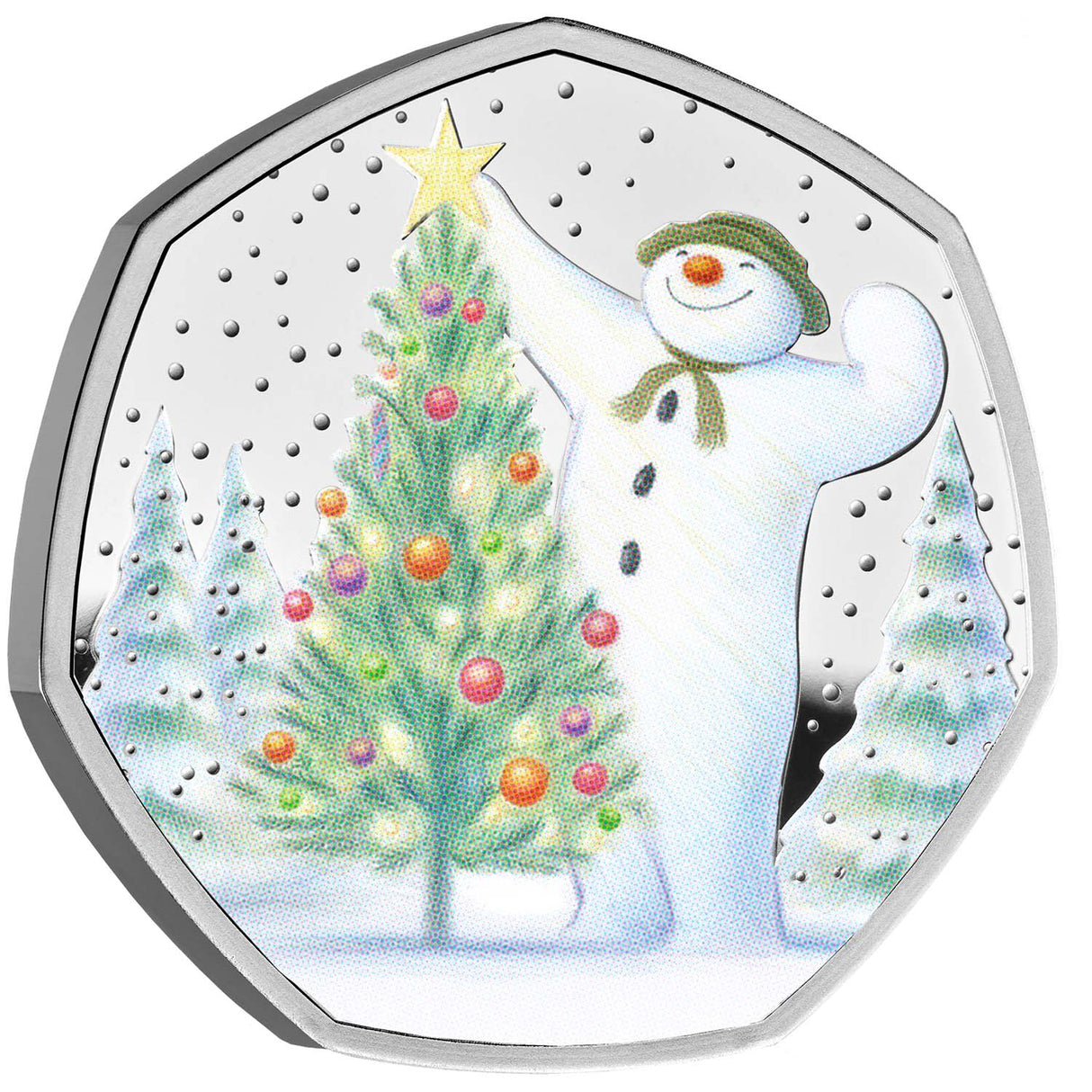 The Snowman 2024 50p Silver Proof Colour Coin