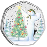 The Snowman 2024 50p Silver Proof Colour Coin