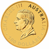 Australia Kangaroo 2025 $100 1oz Gold Uncirculated Coin