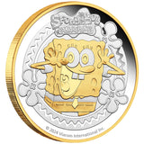 SpongeBob SquarePants 2024 $2 Gold-plated 2oz Silver Proof Coin