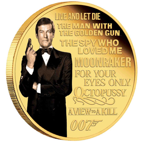 James Bond Roger Moore Silver Proof 8-Coin Collection