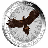 Australia Wedge-Tailed Eagle 10th Anniversary 2024 $2 Colour 2oz Silver Brilliant Uncirculated Coin