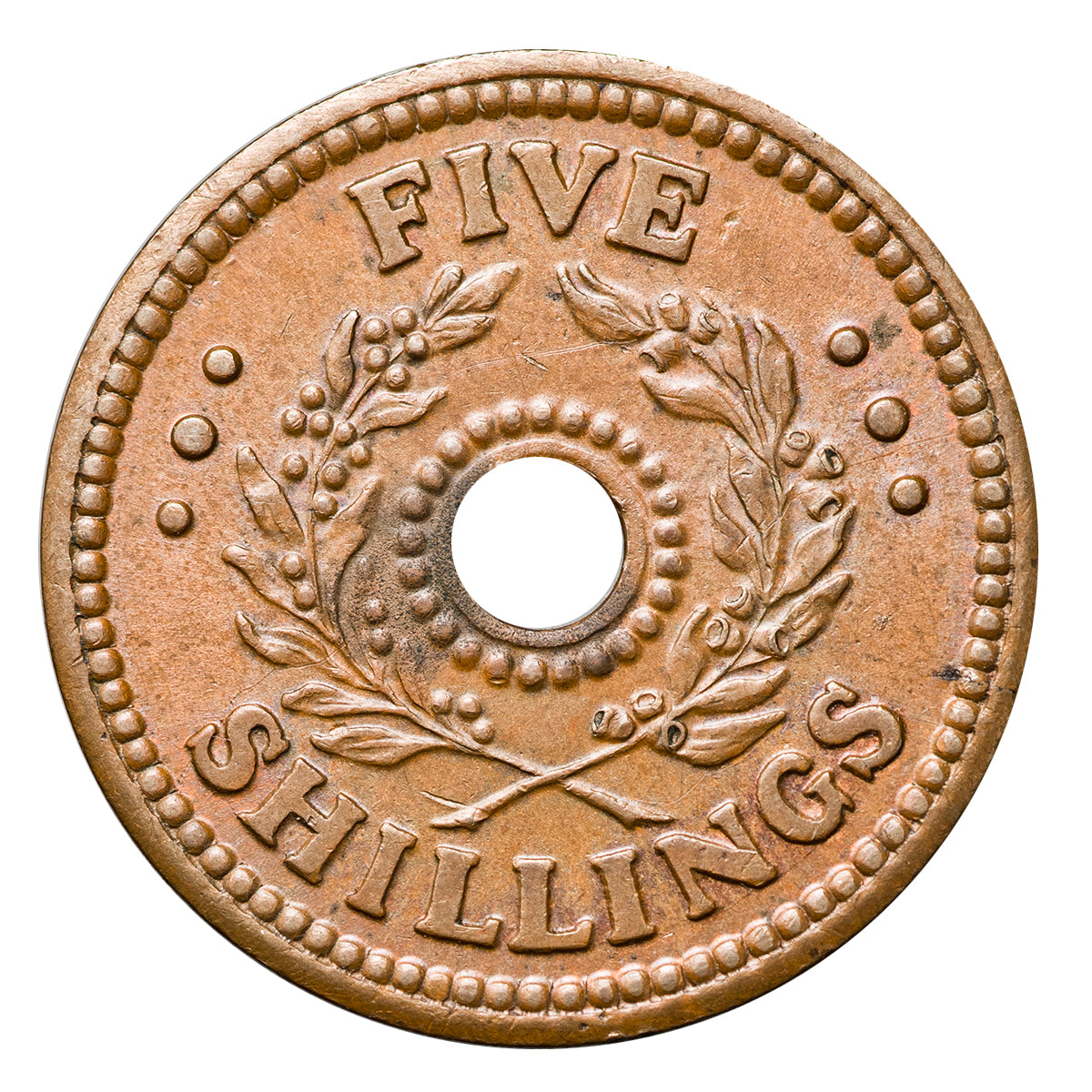 Australia WWII Internment Camp Five Shillings Token Extremely Fine