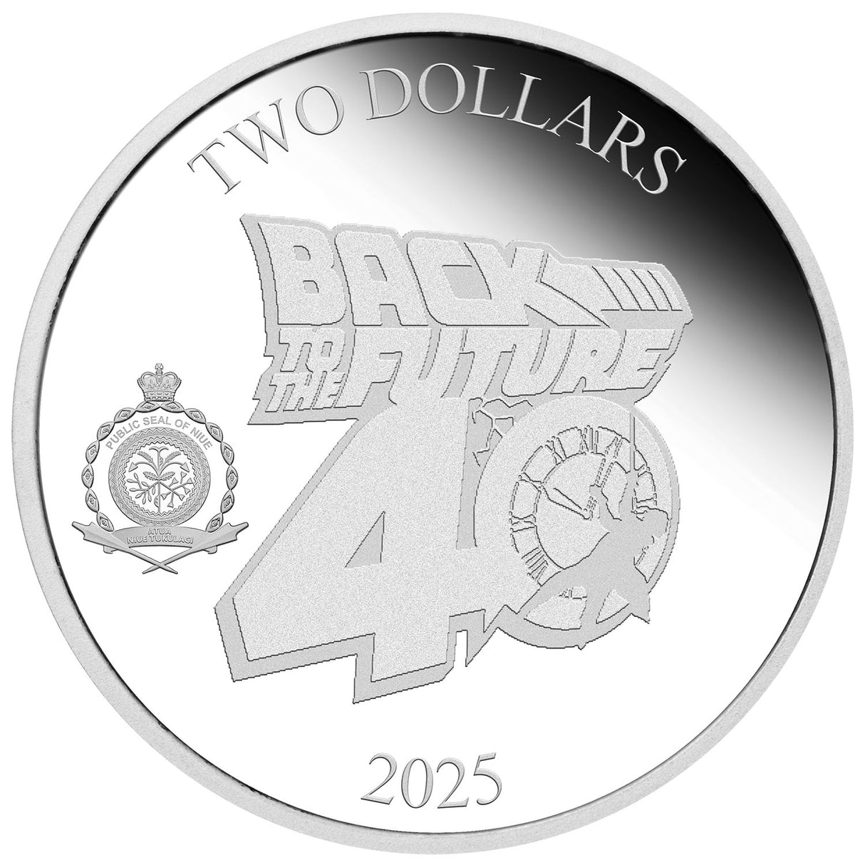 Back to the Future 40th Anniversary 2025 $2 1oz Silver Proof Coin