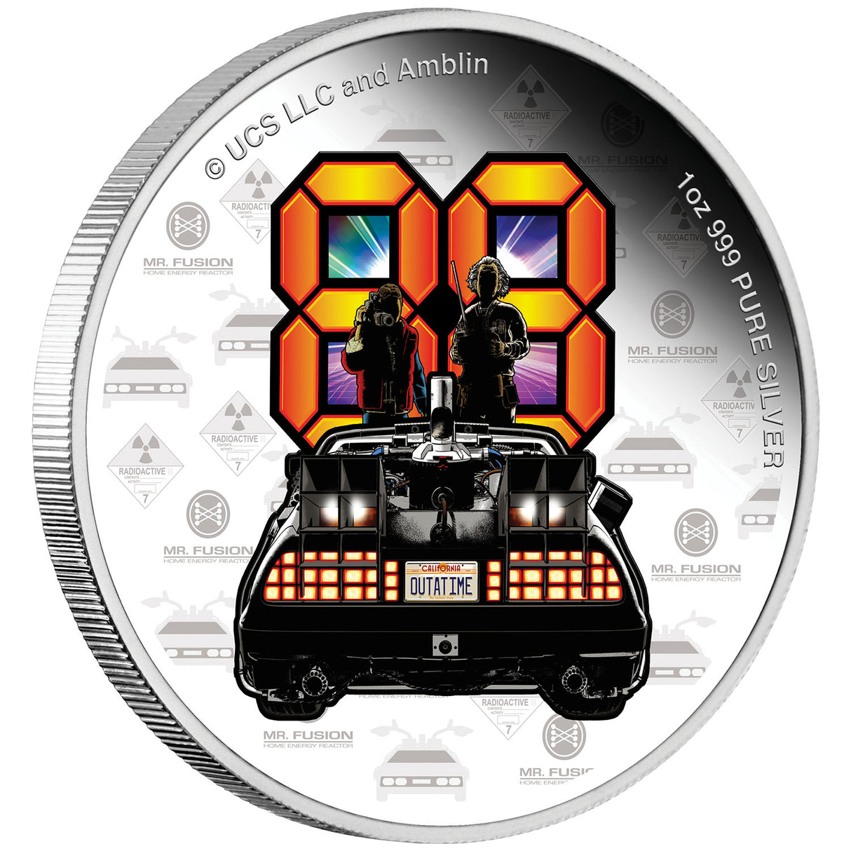 Back to the Future 40th Anniversary 2025 $2 1oz Silver Proof Coin