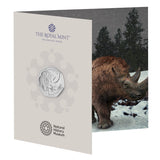 Great Britain Ice Age Woolly Rhinoceros 2024 50p Cupro-Nickel Brilliant Uncirculated Coin