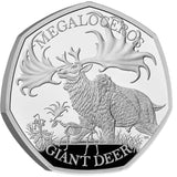 Great Britain Ice Age Giant Deer 2024 50p Silver Proof Coin