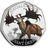 Great Britain Ice Age Giant Deer 2024 50p Colour Silver Proof Coin