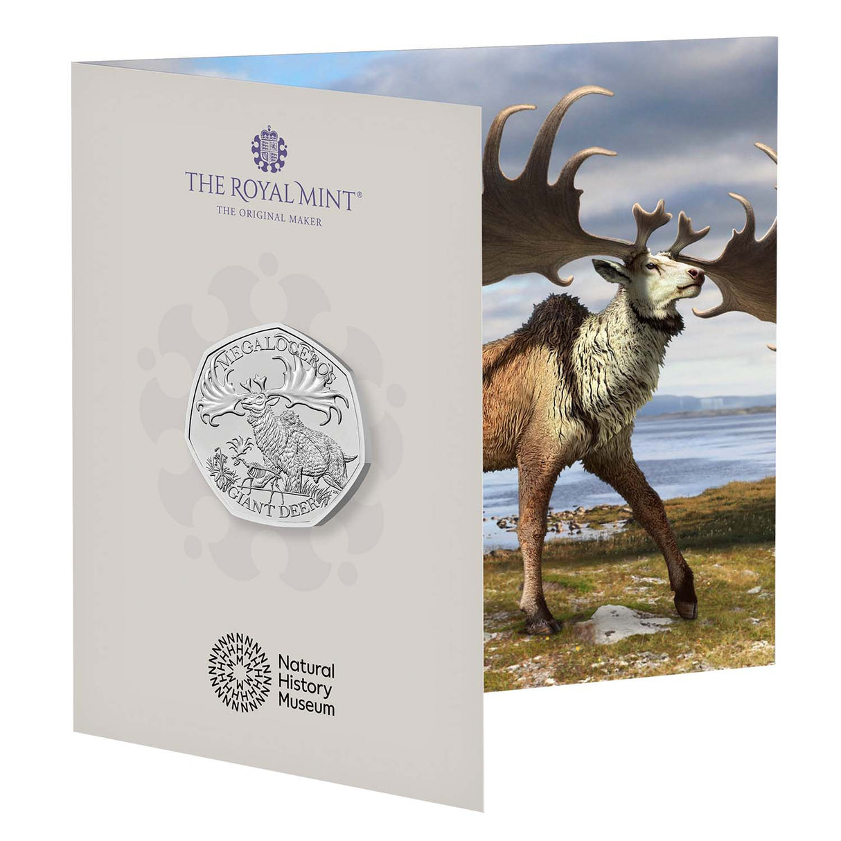 Great Britain Ice Age Giant Deer 2024 50p Cupro-Nickel Brilliant Uncirculated Coin