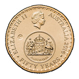 Australia 50th Anniversary Decimal Changeover 2016 $1 C Mintmark Aluminium-Bronze Uncirculated Coin