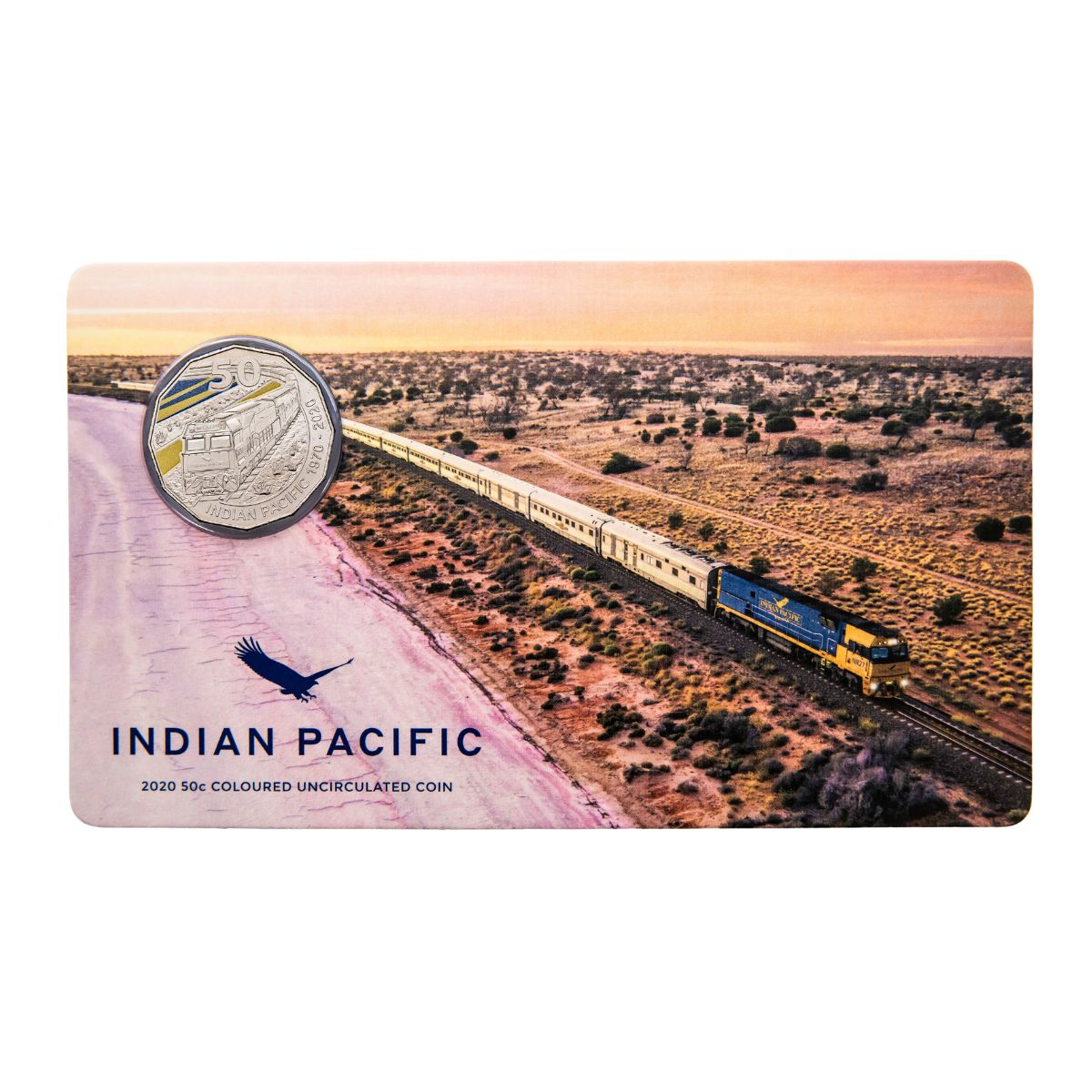 Australia Indian Pacific 2020 50c Colour Cupro-Nickel Uncirculated Coin