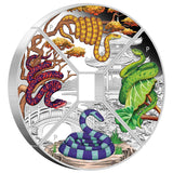 Lunar Year of the Snake 2025 $1 Quadrant Colour 1oz Silver Proof 4-Coin Set