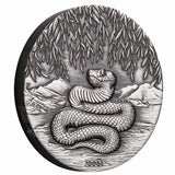 Australia Lunar Year of the Snake 2025 $2 2oz Silver Antique Coin