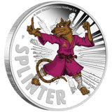 Teenage Mutant Ninja Turtles Splinter 2025 $1 Colour 1oz Silver Proof Coin