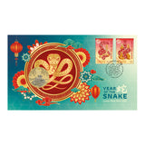 Australia Lunar Year of the Snake 2025 $1 Stamp & Coin Cover