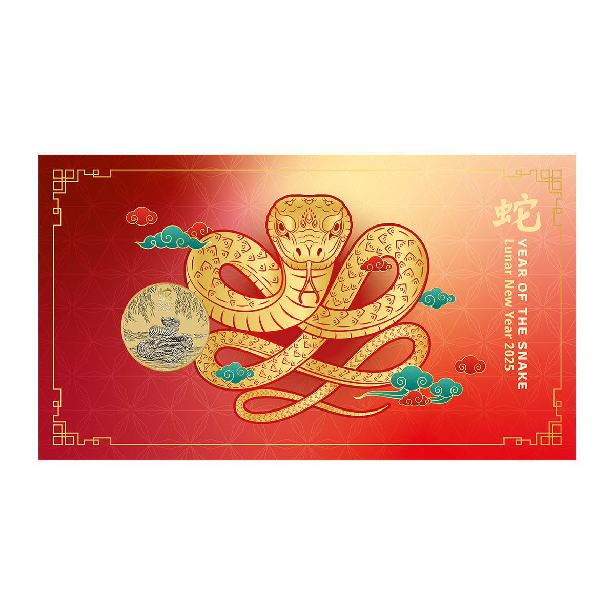 Australia Lunar Year of the Snake 2025 $1 Stamp & Coin Cover