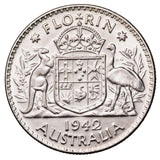 Australia George VI 1942 Florin Choice Brilliant Uncirculated Coin