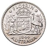 Australia George VI 1944 Florin Choice Brilliant Uncirculated Coin